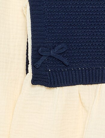 Pull 2 en 1 effet blouse