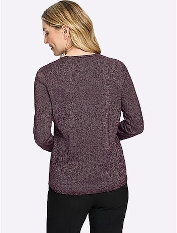 Pull 2 En 1 Fil Argenté Brillant Couleur Argenté - Taille Standard - Moda Vilona