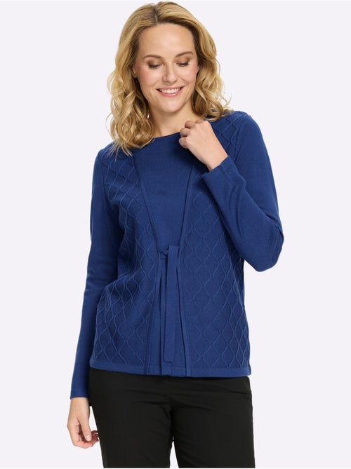 Pull 2 En 1 Lien à Nouer - Taille Standard - Moda Vilona - Kiabi