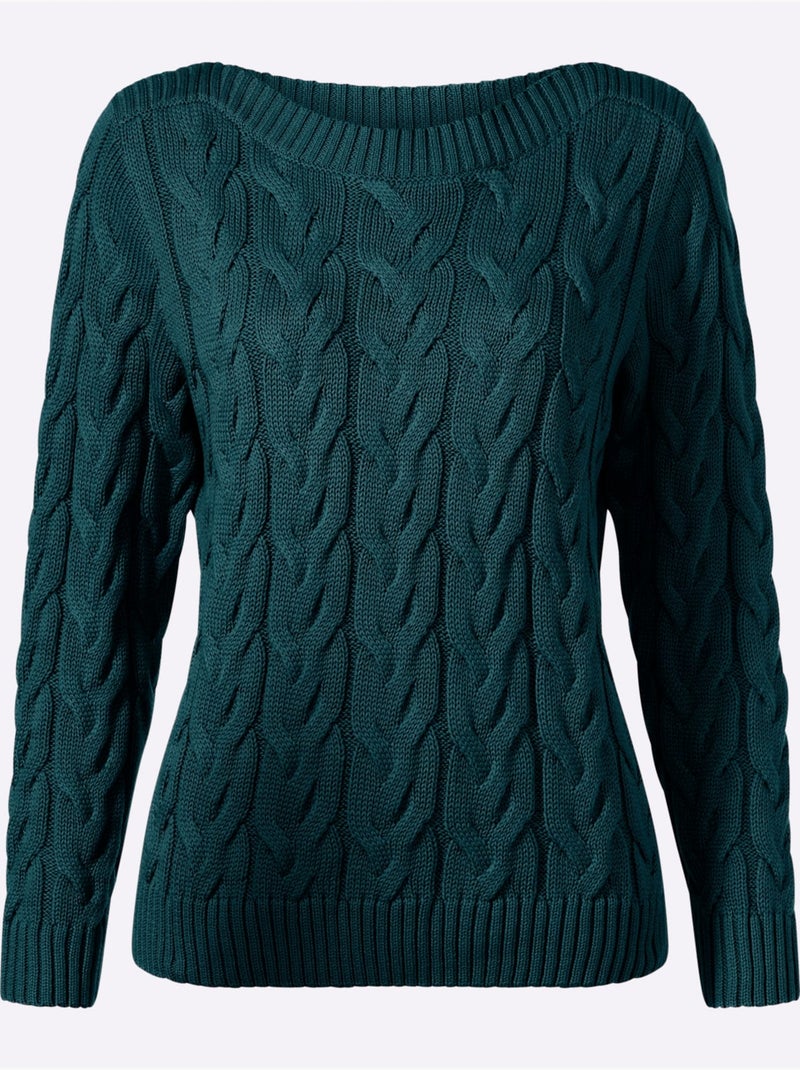 Pull 50% Coton - Taille Standard - Witt Bleu pétrole - Kiabi