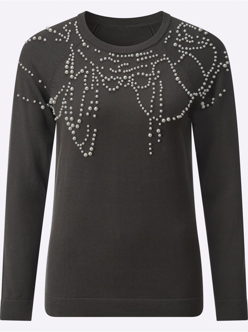 Pull 50% Modal - Taille Standard - Helline Gris - Kiabi