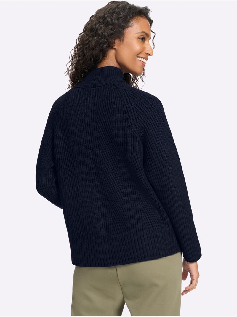 Pull 50% viscose - taille standard - helline Bleu marine - Kiabi