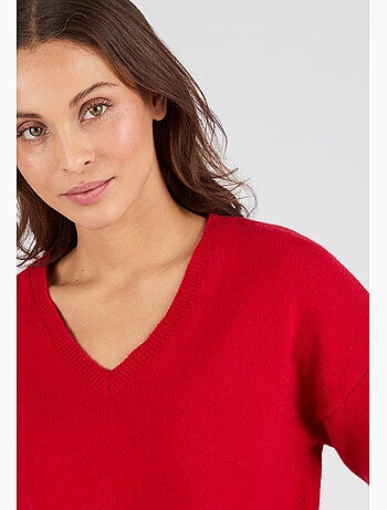 Pull à boutons uni ou imprimé animalier - Damart