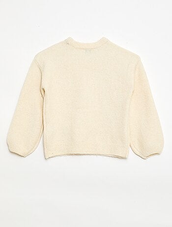 Pull à broderies fleurs