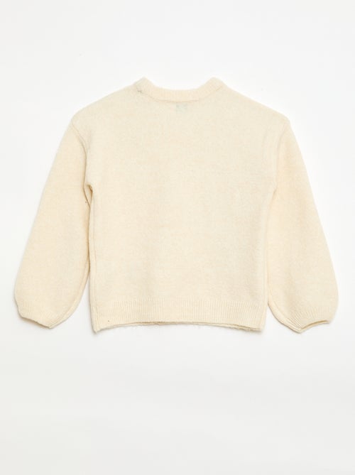 Pull à broderies fleurs - Kiabi