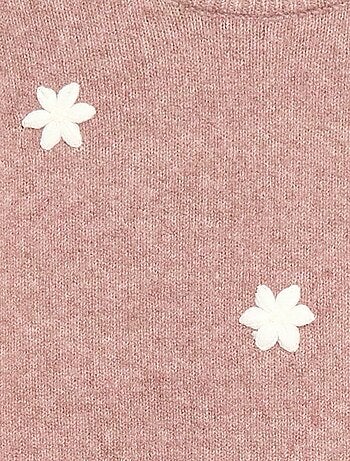 Pull à broderies fleurs