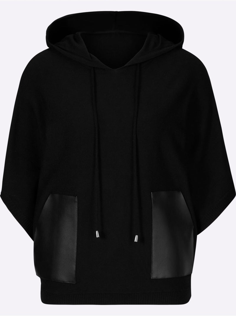 Pull à Capuche à Capuche - Taille Standard - Helline Noir - Kiabi
