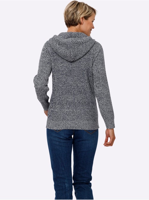 Pull à capuche aspect côtelé mode - taille standard - moda vilona - Kiabi Pull à capuche aspect côtelé mode - taille standard - moda vilona - Kiabi
