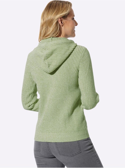 Pull à capuche aspect côtelé mode - taille standard - moda vilona - Kiabi Pull à capuche aspect côtelé mode - taille standard - moda vilona - Kiabi
