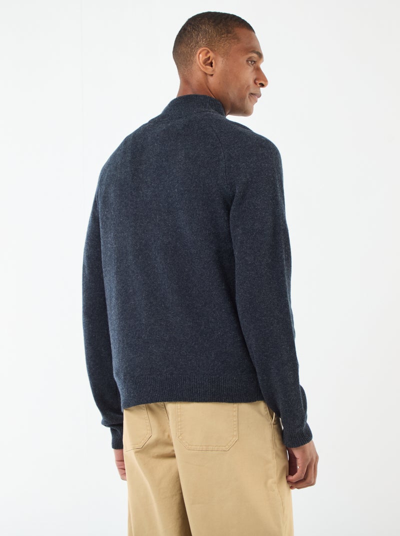 Pull à col camionneur Bleu - Kiabi