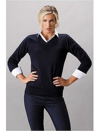 Pull à col en v arundel pour femme - kustom kit
