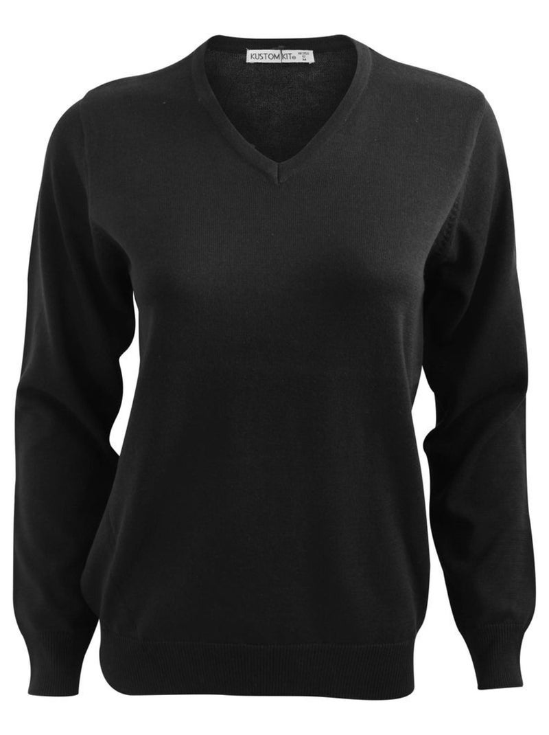 Pull à col en V Kustom KÇa Arundel pour femme Noir - Kiabi