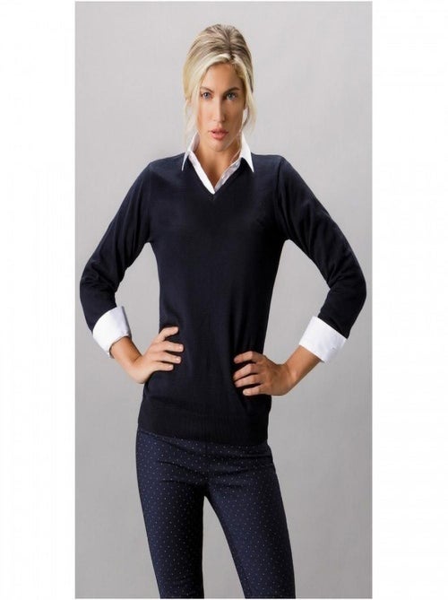 Pull à col en V Kustom Kit Arundel pour femme - Kiabi
