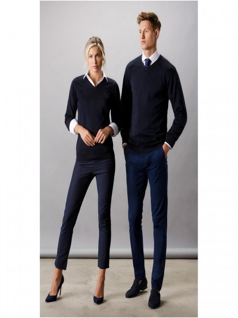 Pull à col en V Kustom Kit Arundel pour femme Bleu marine - Kiabi