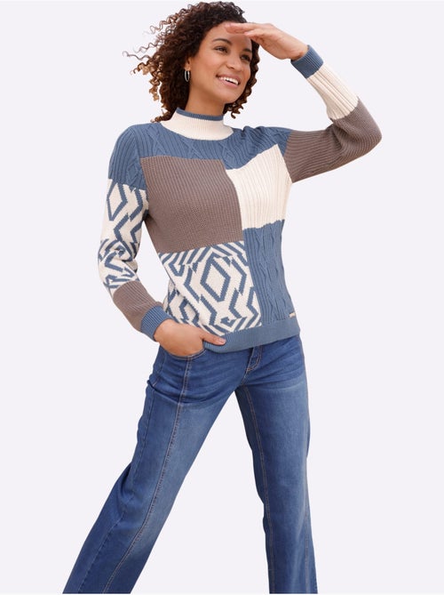 Pull à col montant - taille standard - witt - Kiabi Pull à col montant - taille standard - witt - Kiabi