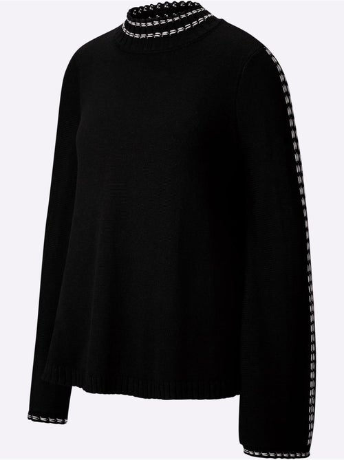 Pull à Col Montant 50% Coton - Taille Standard - Helline - Kiabi Pull à Col Montant 50% Coton - Taille Standard - Helline - Kiabi