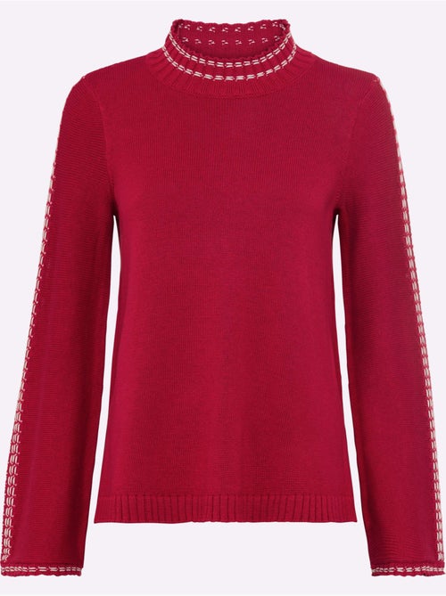 Pull à Col Montant 50% Coton - Taille Standard - Helline - Kiabi Pull à Col Montant 50% Coton - Taille Standard - Helline - Kiabi