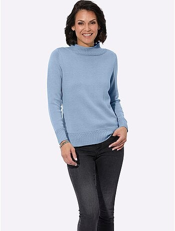 Pull à col montant 50% coton - taille standard - witt