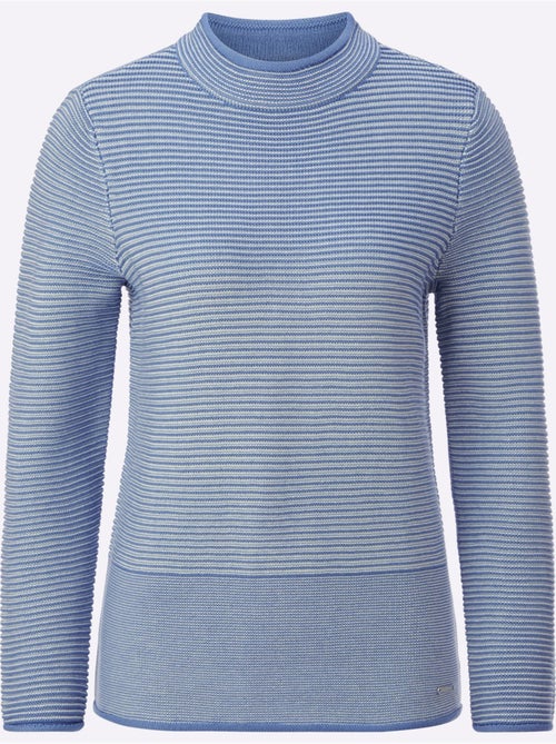 Pull à col montant 50% coton - taille standard - witt - Kiabi Pull à col montant 50% coton - taille standard - witt - Kiabi