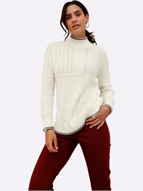 Pull à Col Montant 50% Coton - Taille Standard - Witt - Kiabi Pull à Col Montant 50% Coton - Taille Standard - Witt - Kiabi
