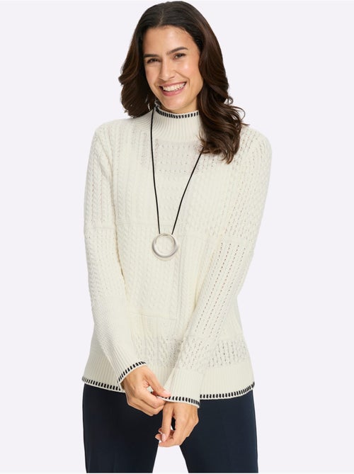 Pull à Col Montant 50% Coton - Taille Standard - Witt - Kiabi Pull à Col Montant 50% Coton - Taille Standard - Witt - Kiabi