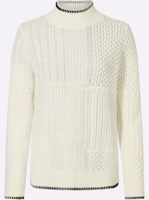 Pull à Col Montant 50% Coton - Taille Standard - Witt - Kiabi Pull à Col Montant 50% Coton - Taille Standard - Witt - Kiabi