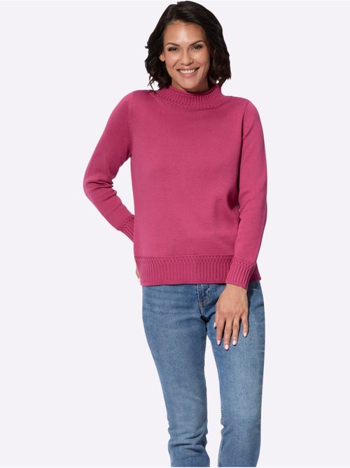 Pull à col montant 50% coton - taille standard - witt - Kiabi