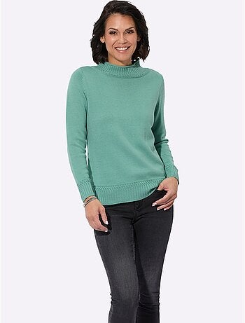 Pull à col montant 50% coton - taille standard - witt