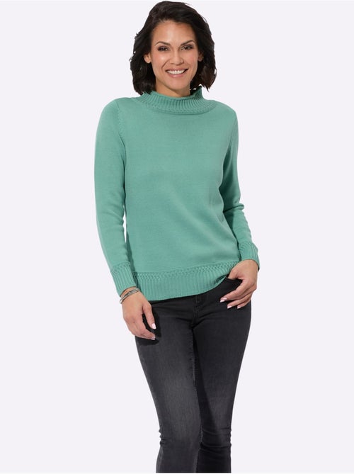Pull à col montant 50% coton - taille standard - witt - Kiabi