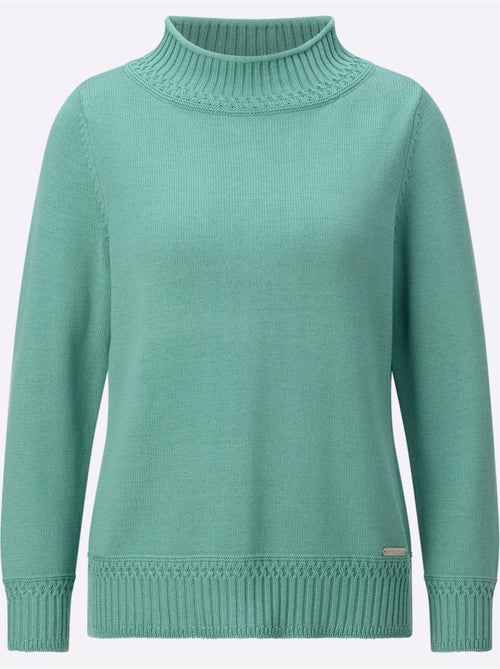 Pull à col montant 50% coton - taille standard - witt - Kiabi