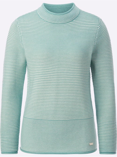 Pull à col montant 50% coton - taille standard - witt - Kiabi Pull à col montant 50% coton - taille standard - witt - Kiabi
