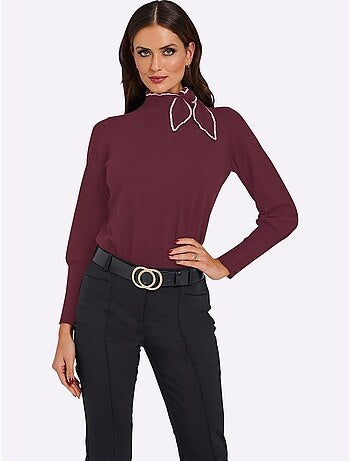 Pull à Col Montant 50% Viscose - Taille Standard - Helline