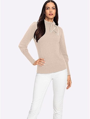 Pull à col montant 50% viscose - taille standard - helline