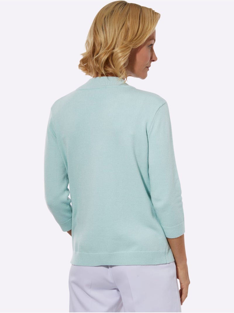 Pull à Col Montant 50% Viscose - Taille Standard - Witt Menthe - Kiabi