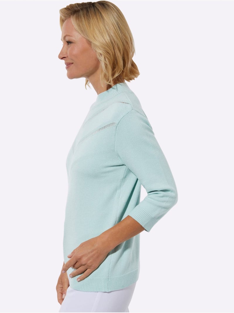 Pull à Col Montant 50% Viscose - Taille Standard - Witt Menthe - Kiabi