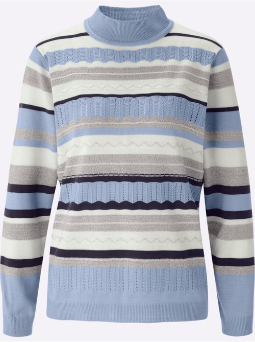 Pull à Col Montant Acrylique Facile D'entretien - Taille Standard - Moda Vilona - Kiabi