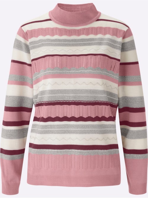 Pull à Col Montant Acrylique Facile D'entretien - Taille Standard - Moda Vilona - Kiabi