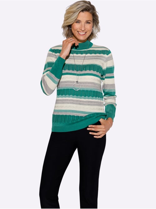 Pull à Col Montant Acrylique Facile D'entretien - Taille Standard - Moda Vilona - Kiabi
