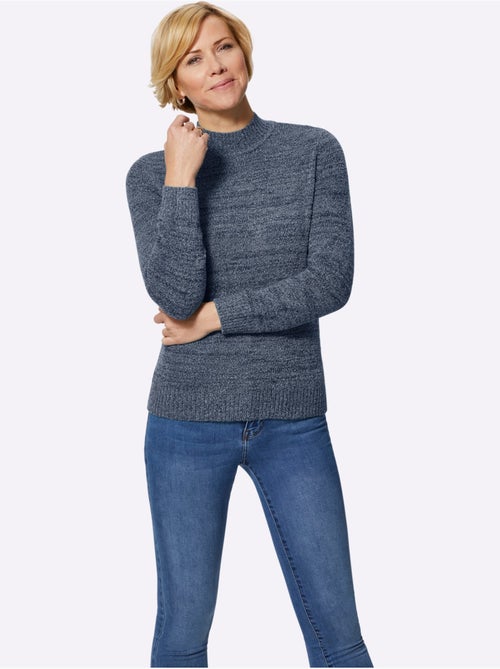 Pull à col montant avec finitions côtelées et tricot bouclé - Taille standard - Witt - Kiabi Pull à col montant avec finitions côtelées et tricot bouclé - Taille standard - Witt - Kiabi