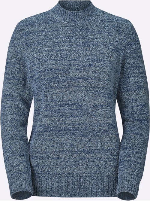 Pull à col montant avec finitions côtelées et tricot bouclé - Taille standard - Witt - Kiabi Pull à col montant avec finitions côtelées et tricot bouclé - Taille standard - Witt - Kiabi