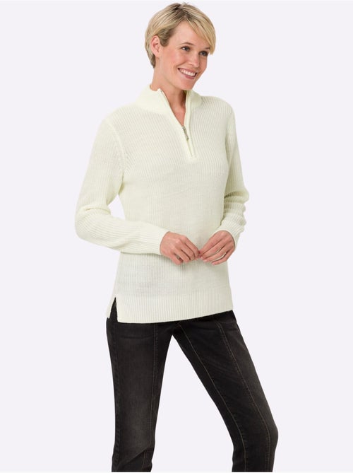 Pull à Col Montant Col Montant à Glissière - Taille Standard - Moda Vilona - Kiabi Pull à Col Montant Col Montant à Glissière - Taille Standard - Moda Vilona - Kiabi