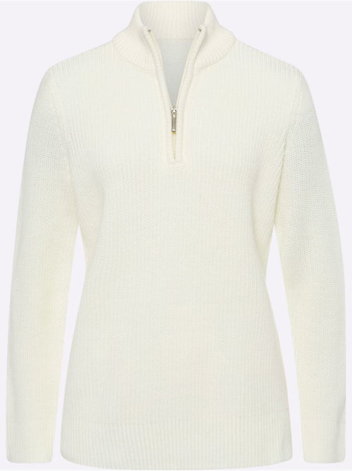 Pull à Col Montant Col Montant à Glissière - Taille Standard - Moda Vilona - Kiabi Pull à Col Montant Col Montant à Glissière - Taille Standard - Moda Vilona - Kiabi