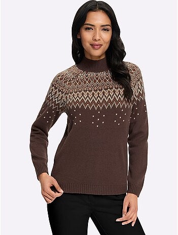 Pull à col montant col montant chaud - taille standard - moda vilona