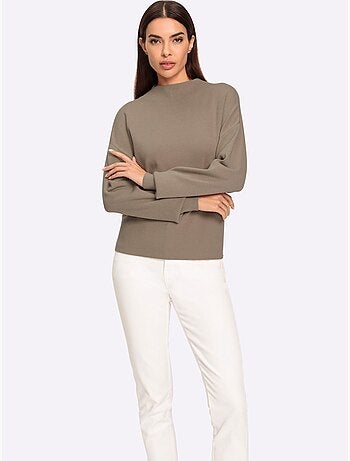 Pull à Col Montant Col Montant Tendance - Taille Standard - Helline