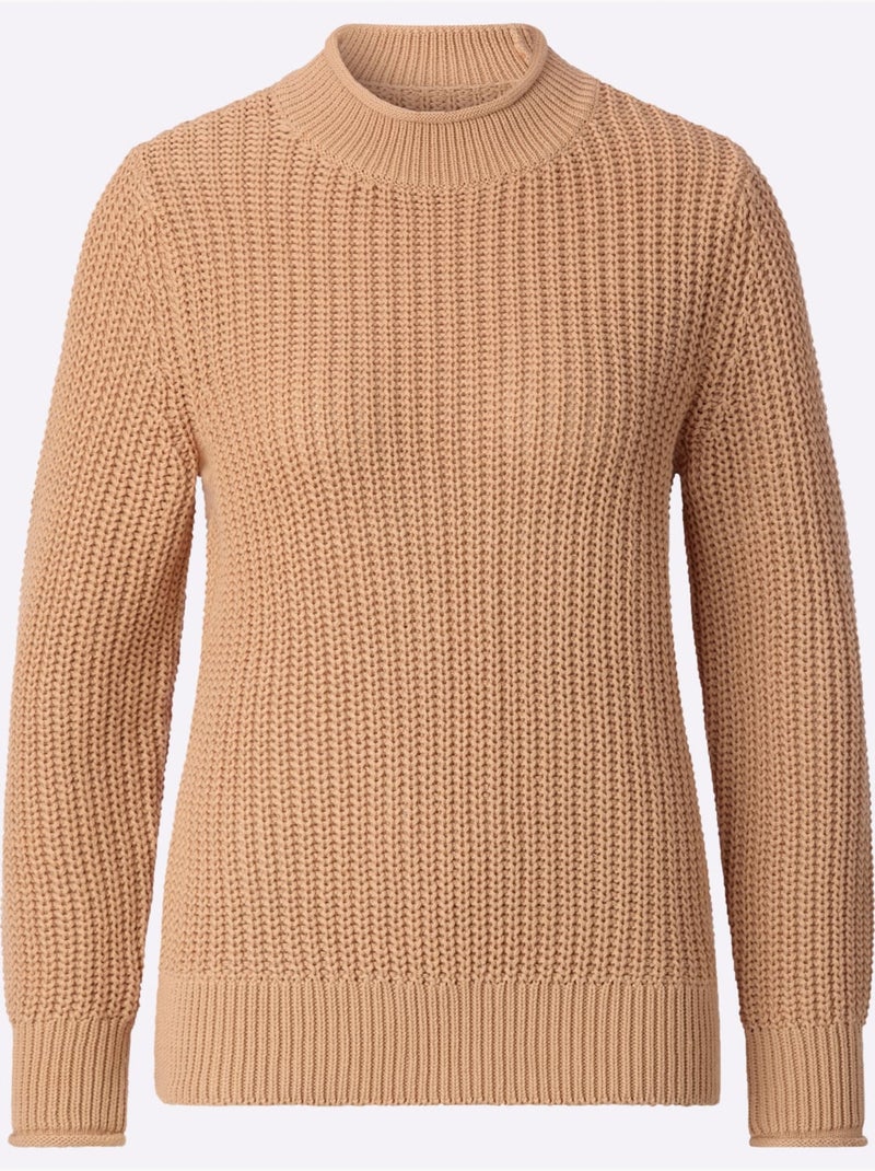Pull à Col Montant Coton Issu De L'agriculture Biologique - Taille Standard - Witt Doré - Kiabi