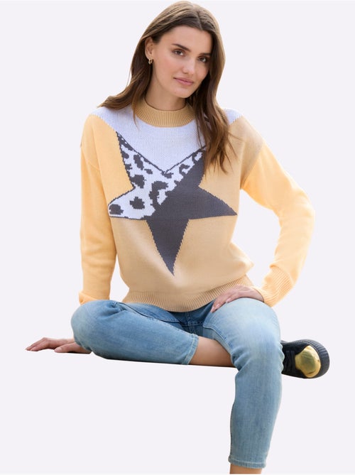 Pull à col montant doux comme du cachemire - taille standard - moda vilona - Kiabi Pull à col montant doux comme du cachemire - taille standard - moda vilona - Kiabi