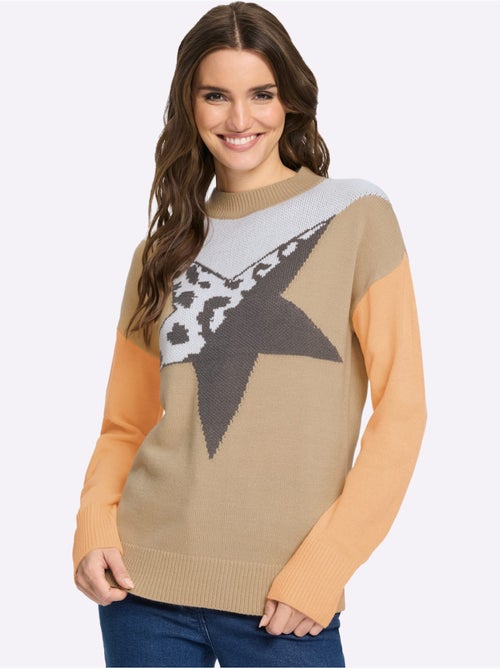 Pull à col montant doux comme du cachemire - taille standard - moda vilona - Kiabi Pull à col montant doux comme du cachemire - taille standard - moda vilona - Kiabi