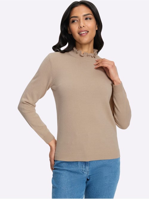 Pull à col montant doux et moelleux - taille standard - moda vilona - Kiabi Pull à col montant doux et moelleux - taille standard - moda vilona - Kiabi