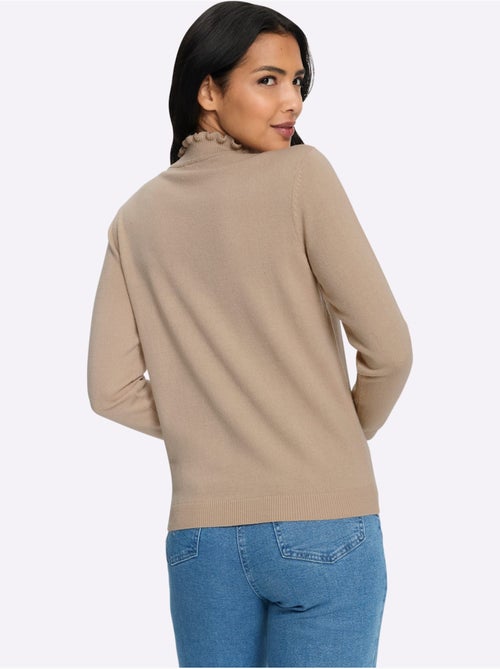 Pull à col montant doux et moelleux - taille standard - moda vilona - Kiabi Pull à col montant doux et moelleux - taille standard - moda vilona - Kiabi