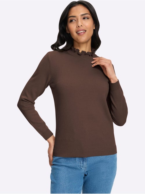 Pull à col montant doux et moelleux - taille standard - moda vilona - Kiabi Pull à col montant doux et moelleux - taille standard - moda vilona - Kiabi